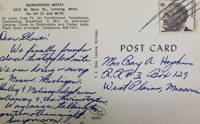 Burkewood Motel (Burkewood Inn) - Old Postcard (newer photo)